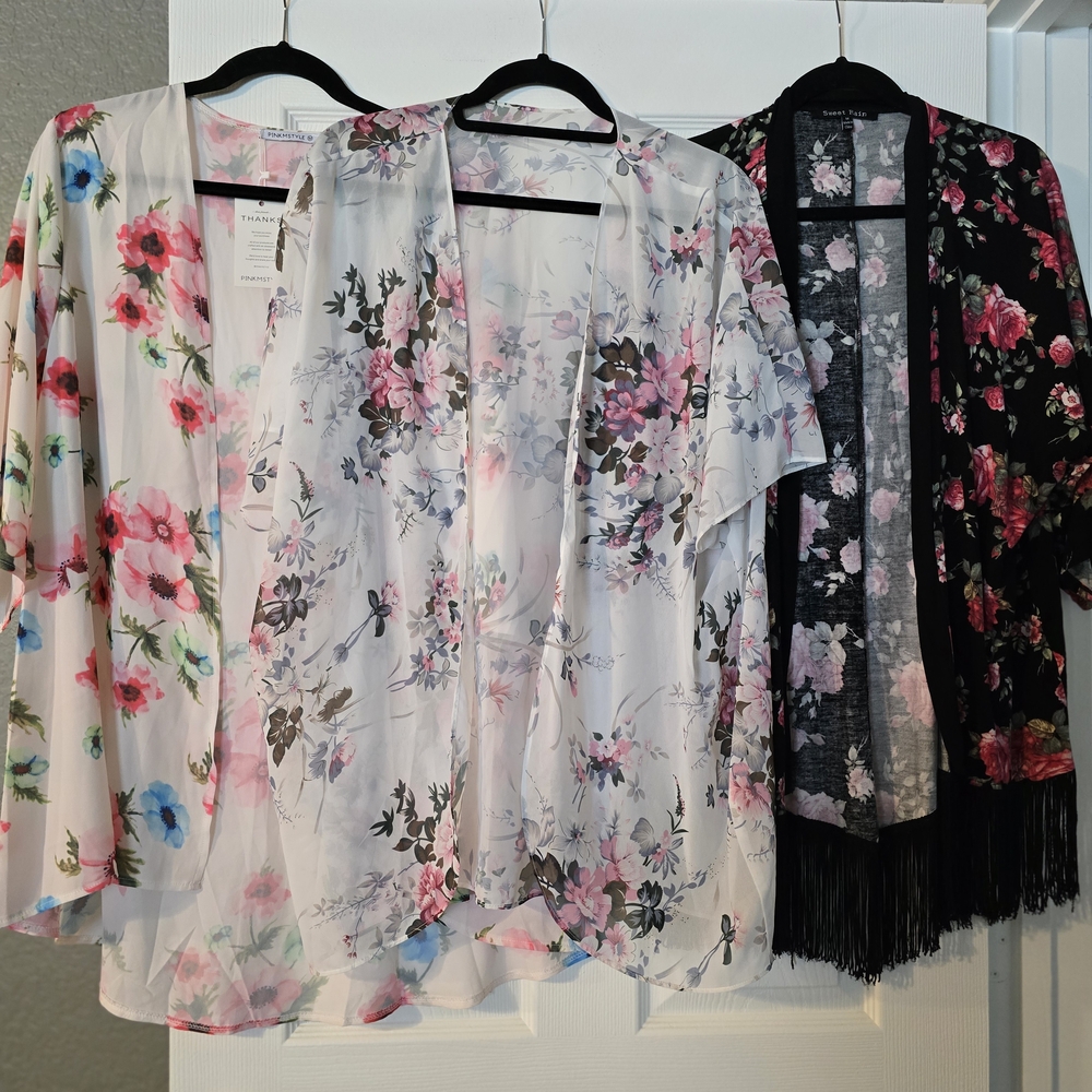 Floral Kimono Cardigans Set